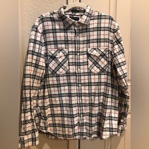 Banana Republic Heavyweight Flannel Plaid Button-Up Shirt - Standard Fit L